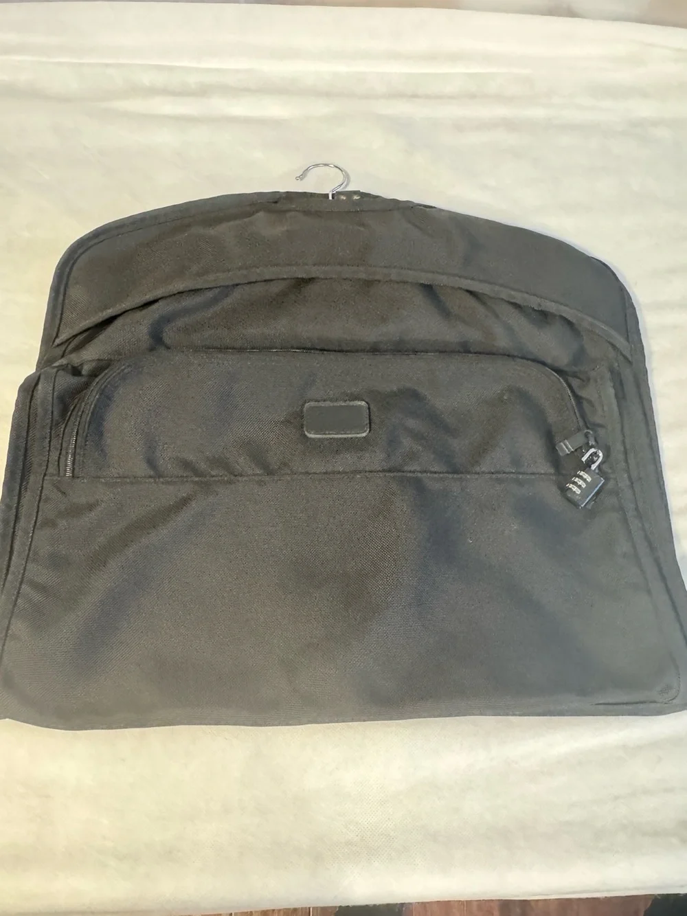TUMI Black Ballistic Nylon Garment Bag Travel Suit Carrier Foldable Locking